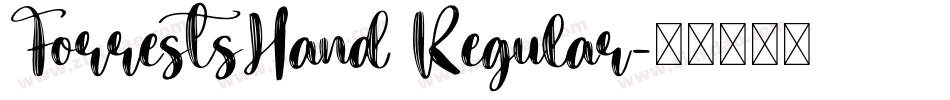ForrestsHand Regular字体转换